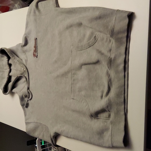 Grey hoodie with trucker logo, size L, 75% cotton/ 25% polyester with tag. - Picture 2 of 3